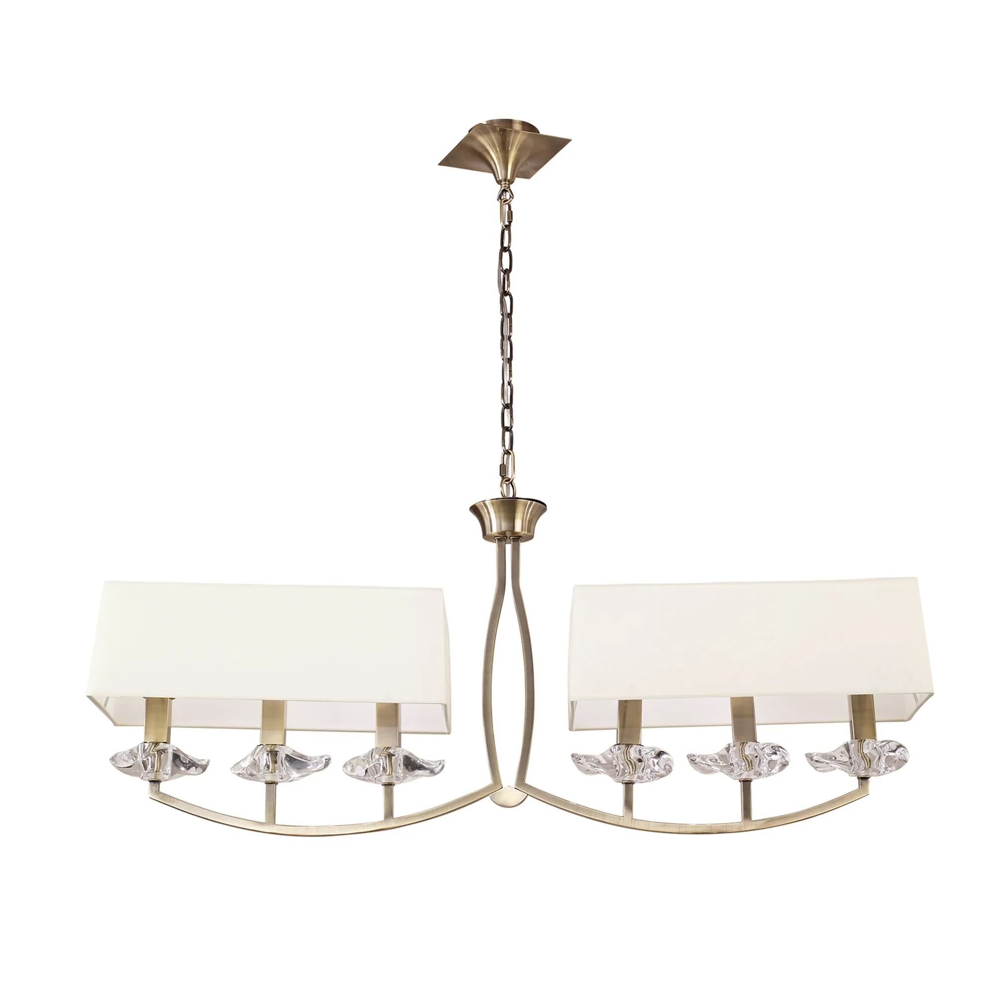 Akira Antique Brass-Cream Ceiling Lights Mantra Linear Fittings Akira Antique Brass-Cream Ceiling Lights Mantra Linear Fittings